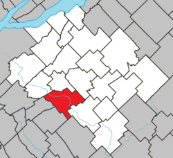 Sainte-Claire Quebec location diagram